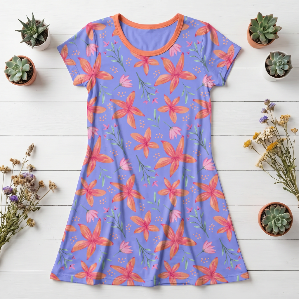 Lavender Leilani A-line Dress