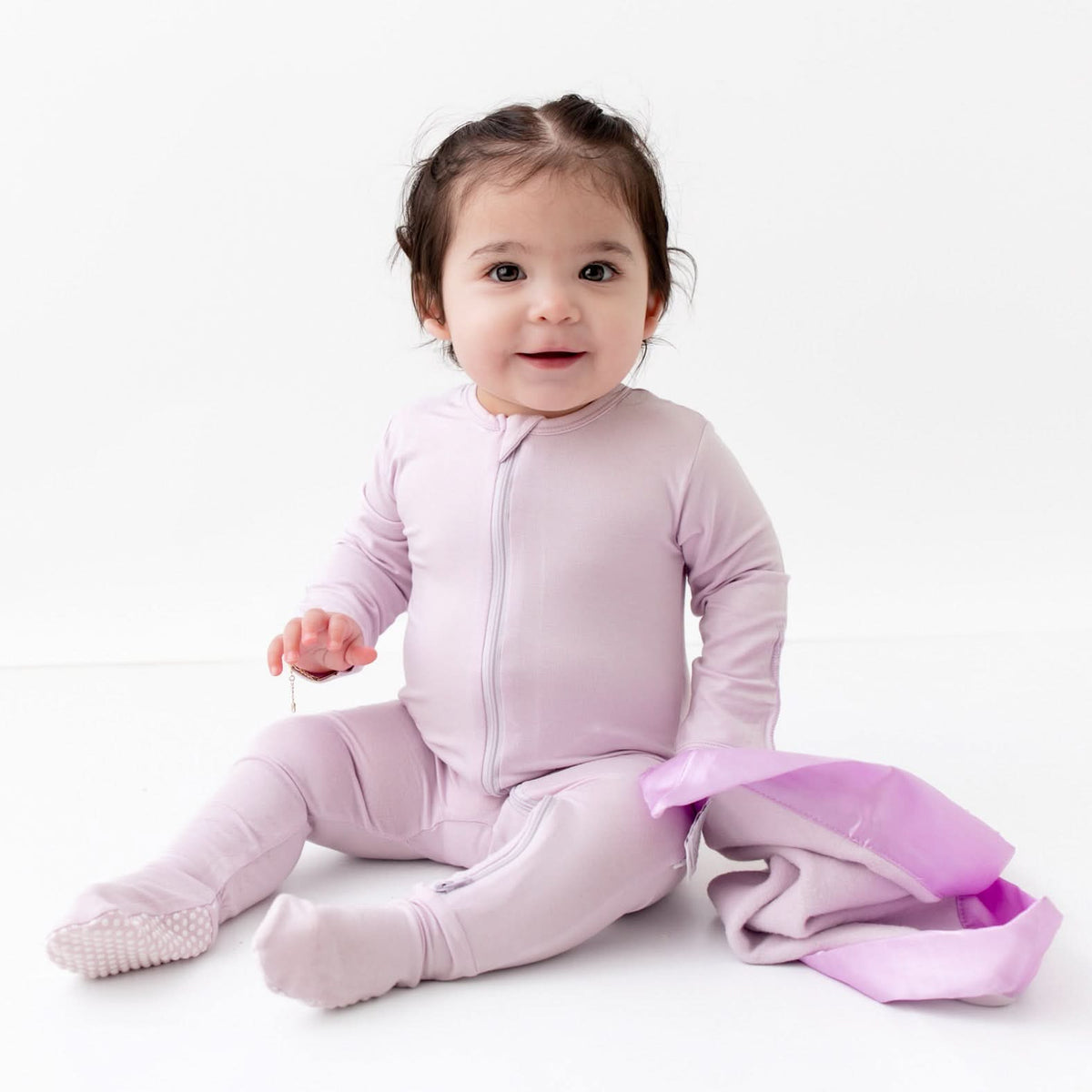 Lavender Zippered Footie