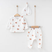 Autumn Leaf Baby Clothes Set - 3 Pcs