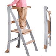 Learning Tower: Foldable Step Stool For Toddlers - Gray