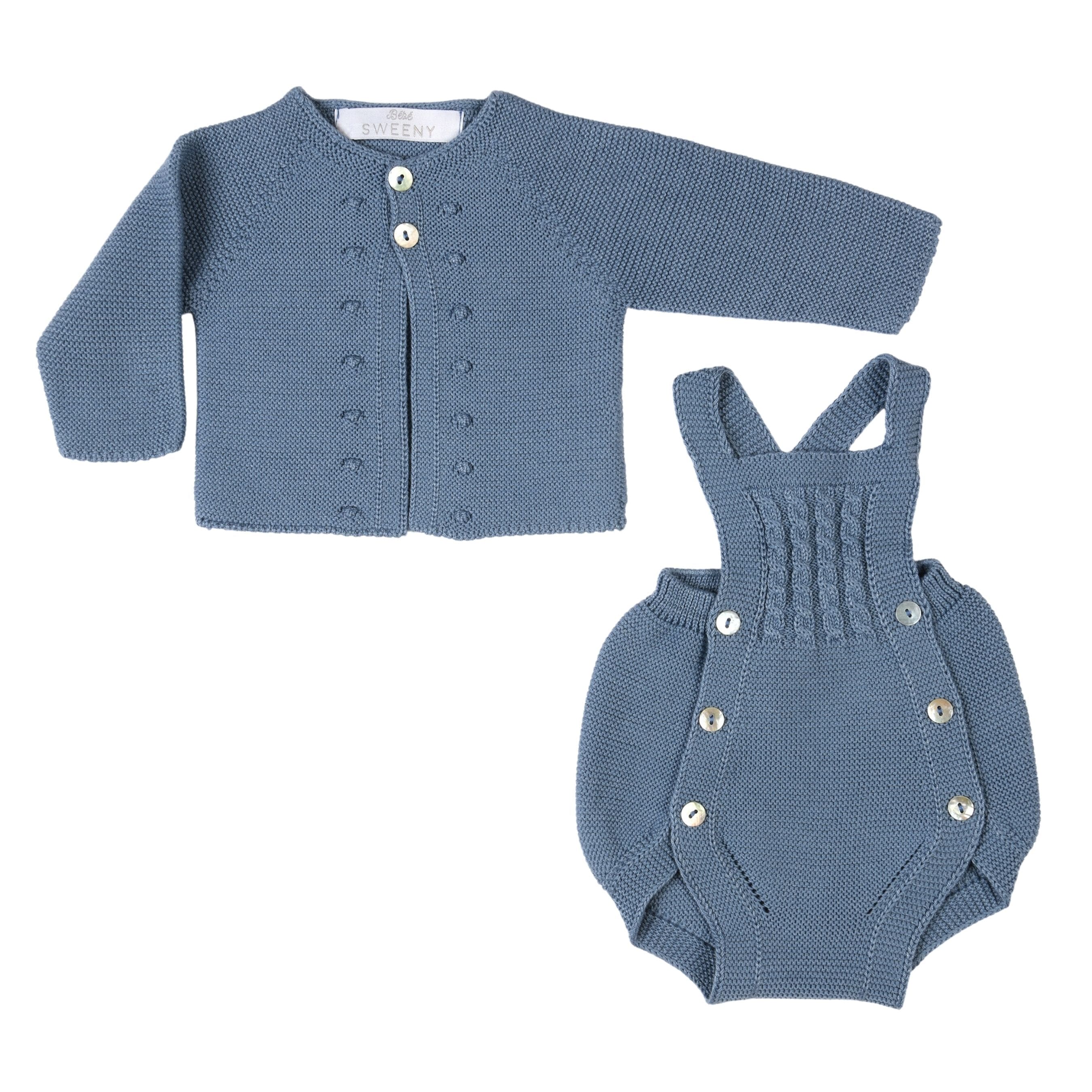 Lee | Baby Boy Blue Knitted Shortie Set