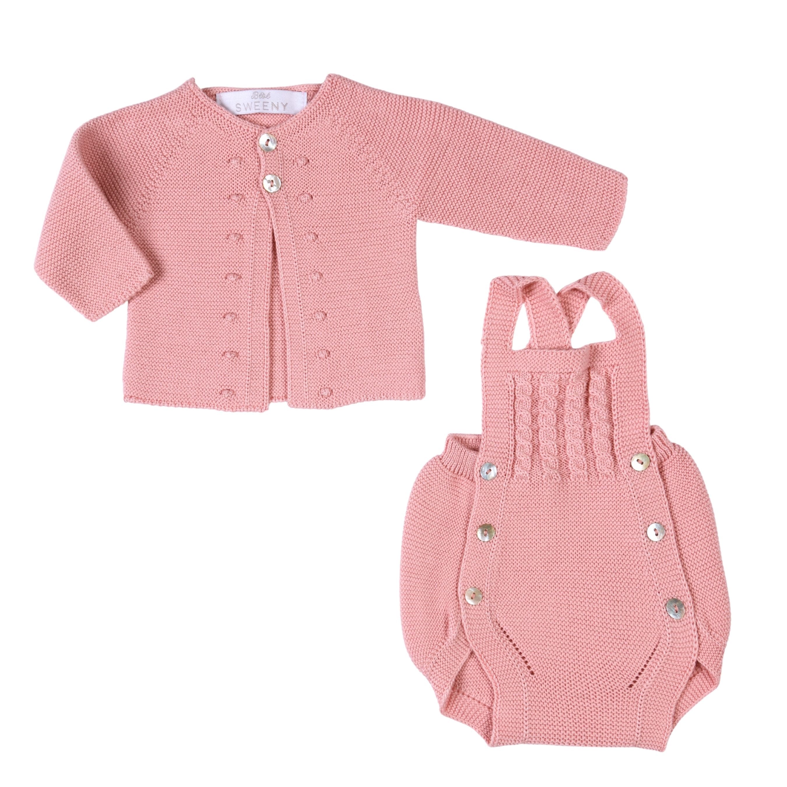Lee | Baby Girls Pink Knitted Shortie Set