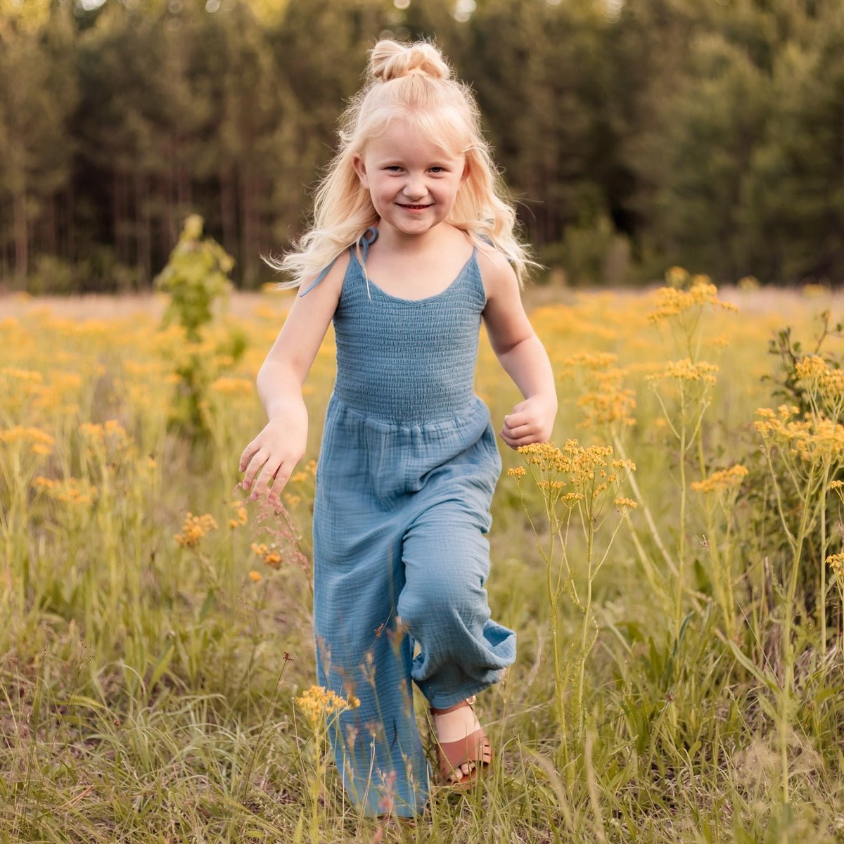 Leena Jumpsuit In Skye Blue