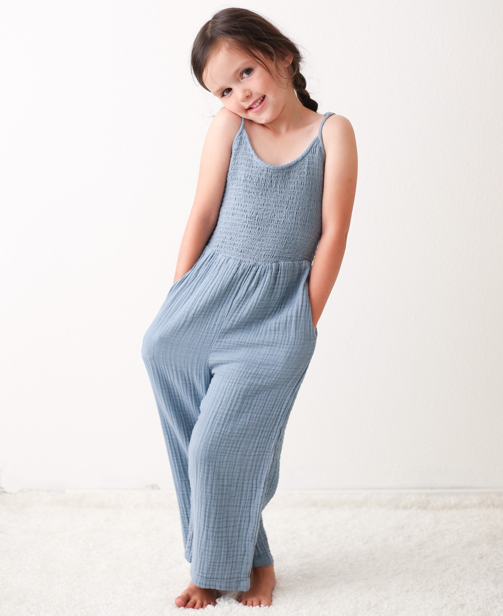 Leena Jumpsuit In Skye Blue