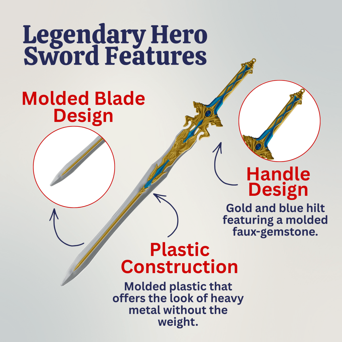 Legendary Hero Sword 31.5'' - Plastic