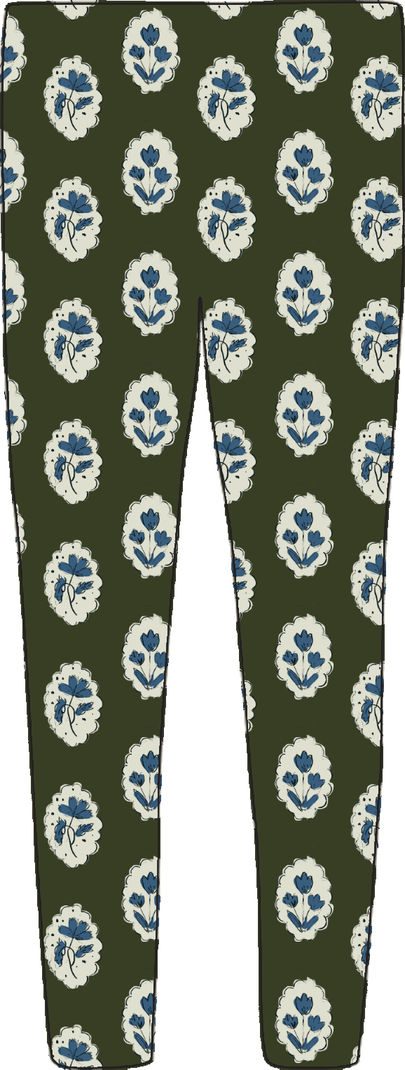 Leggings In Intaglio Green