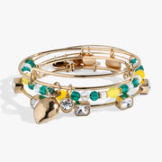 Lemon Charm Bangle Set Of 3