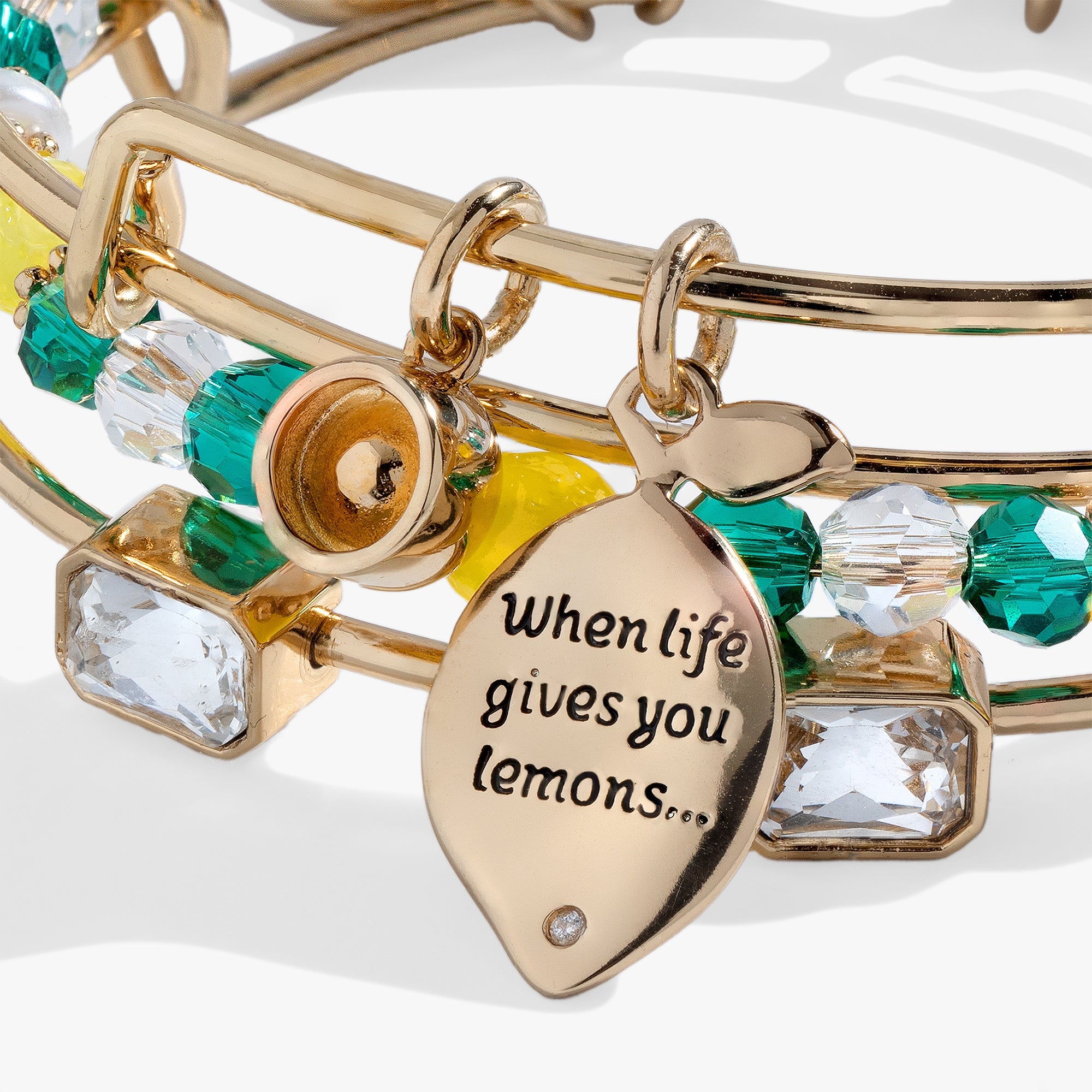 Lemon Charm Bangle Set Of 3
