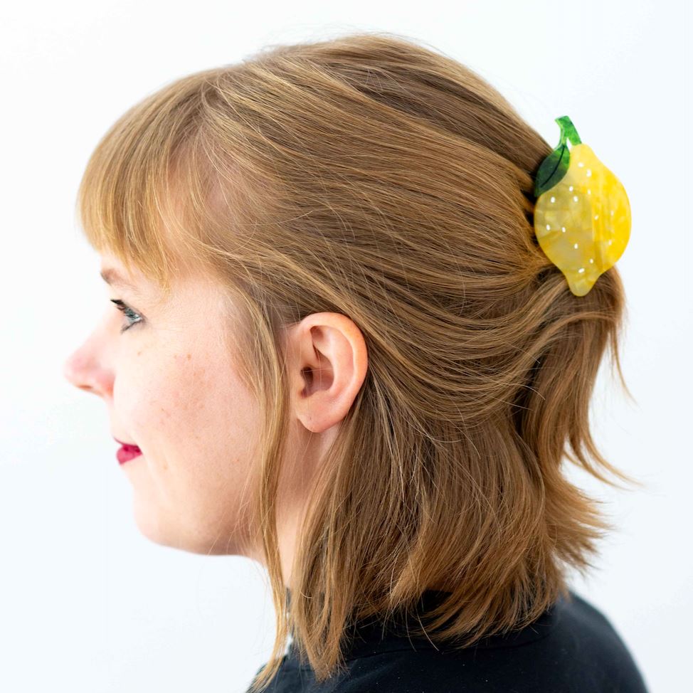 Midi Lemon Hair Claw Clip