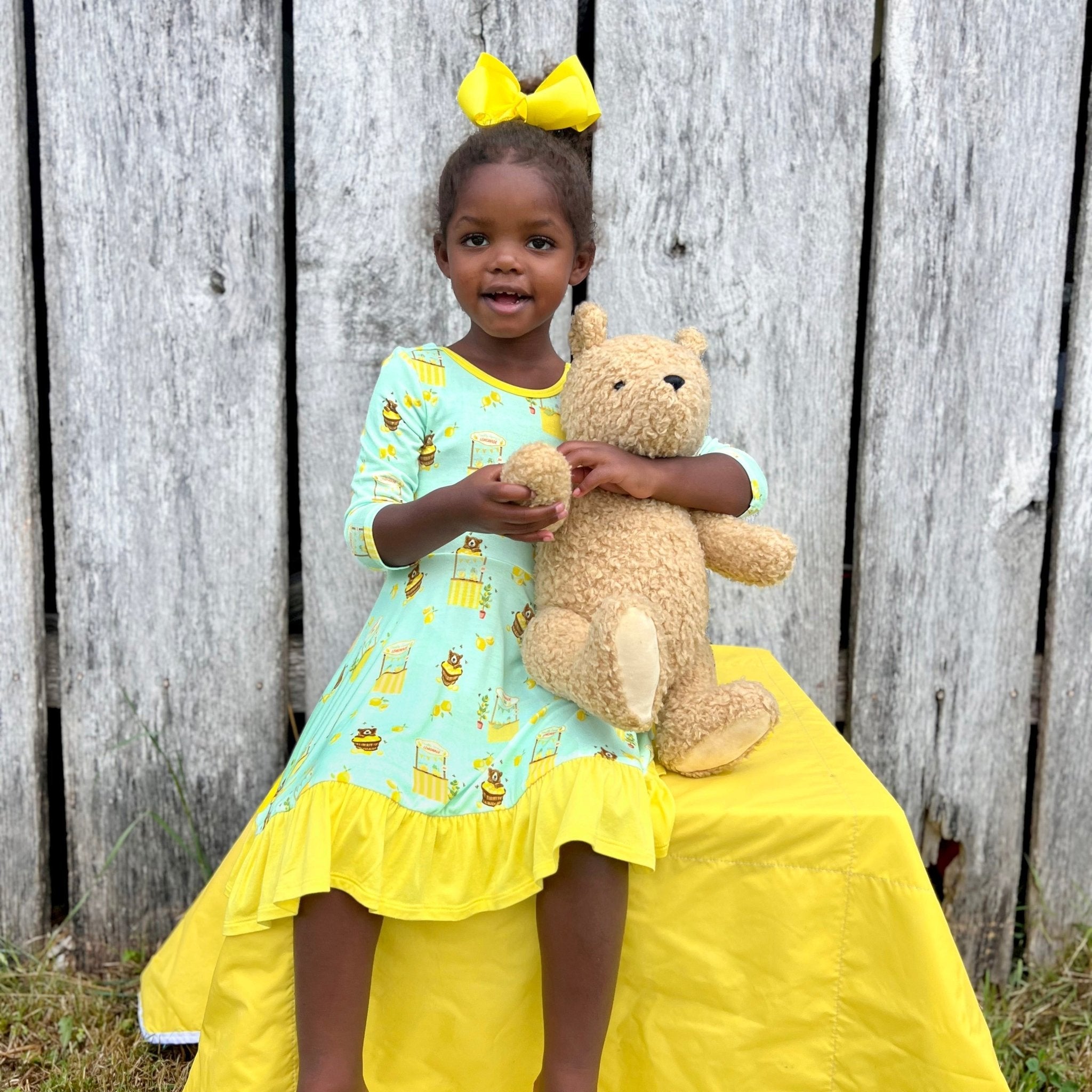 Lemonade Stands & Honey Bears Ruffle Hi-lo Twirling Dress (2t-6y)