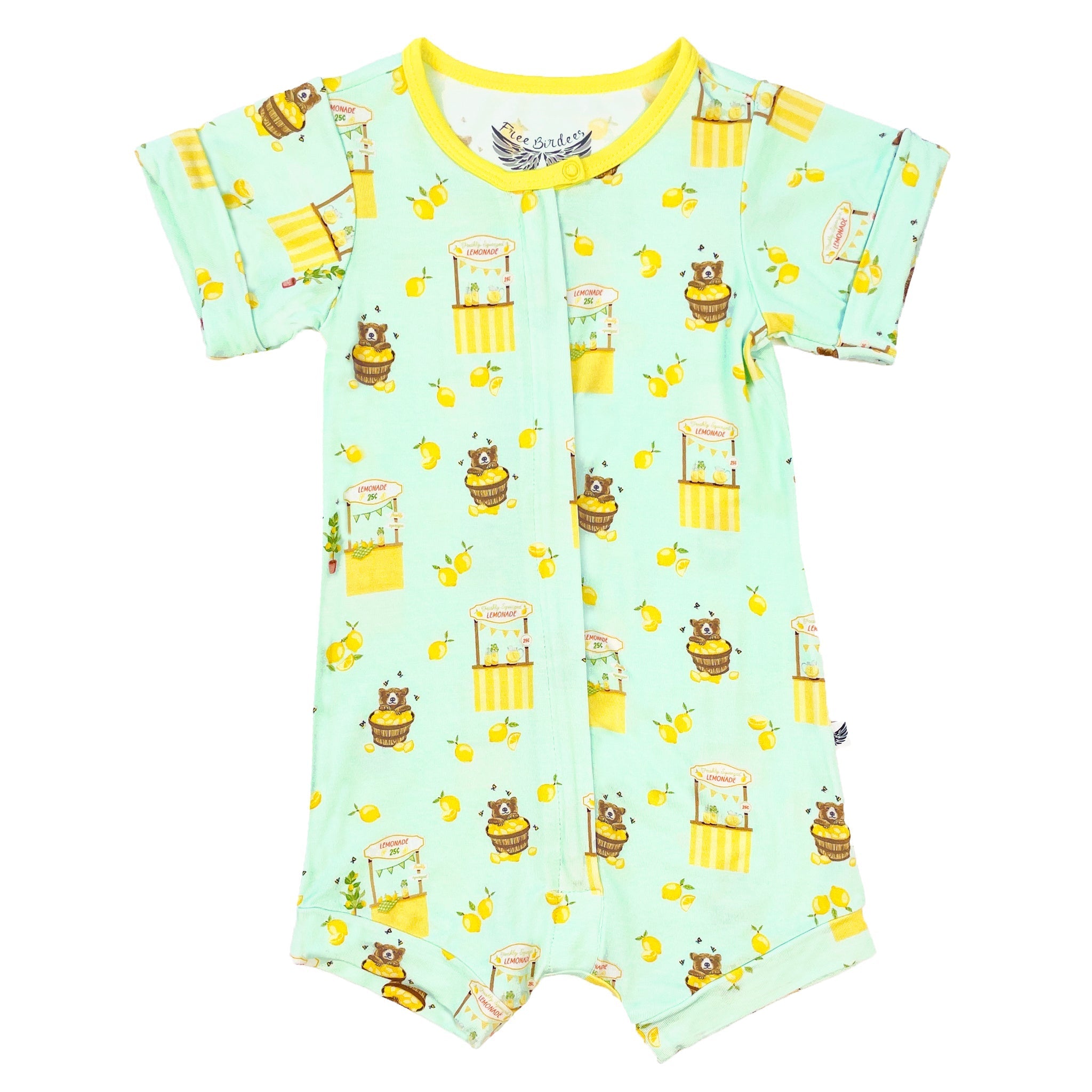 Lemonade Stands & Honey Bears Short Two-way Zippy Romper (0-24m)