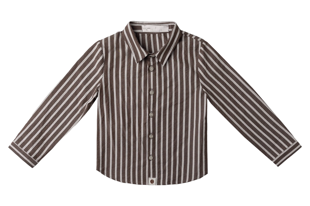 Leo Stripe Shirt - Brown