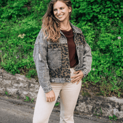 Leopard Denim Jacket
