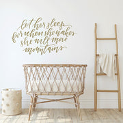 Let Her Sleep Wall Decal