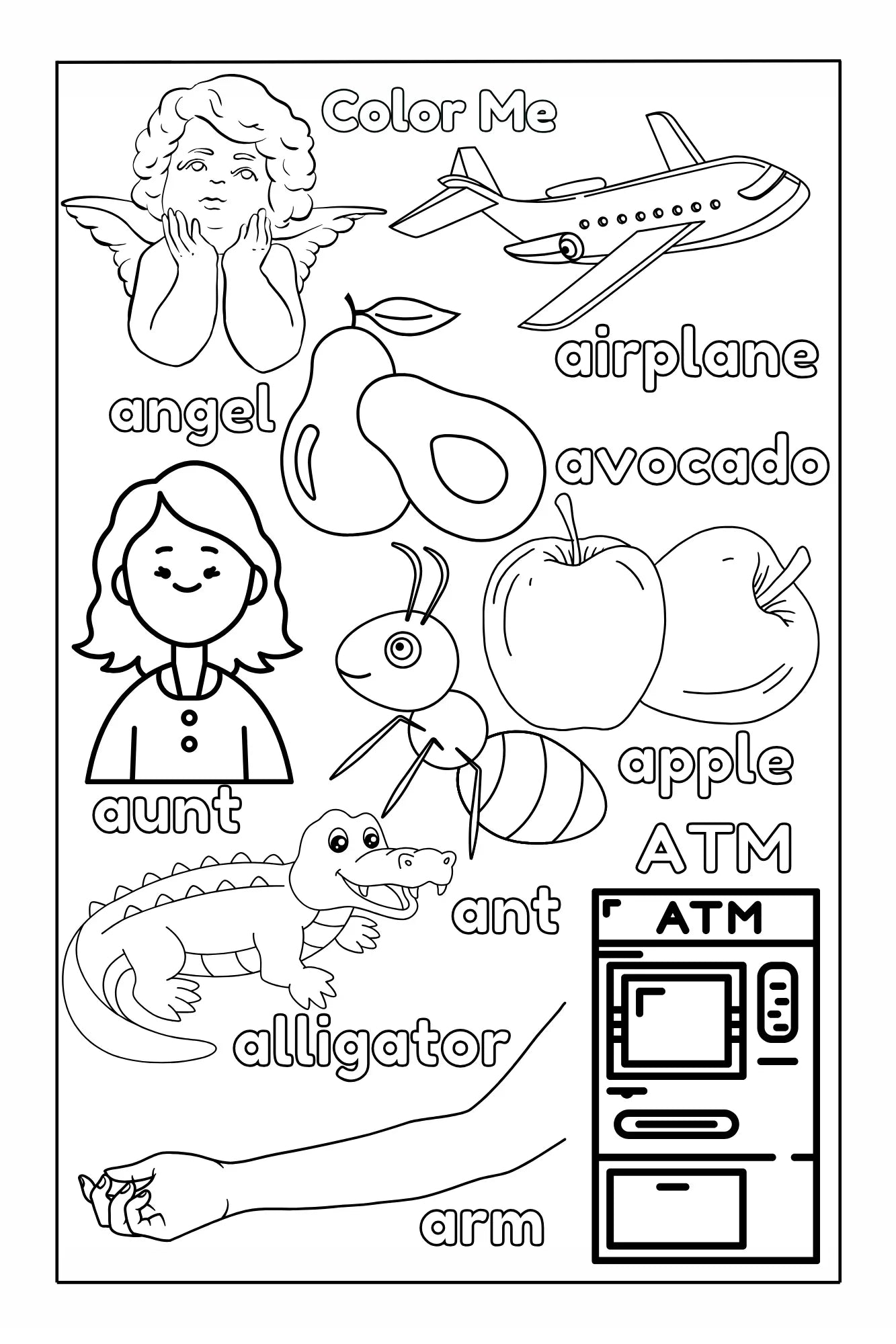 Abc Pigments: Learn, Trace And Color Through The Alphabet  Coloring Book