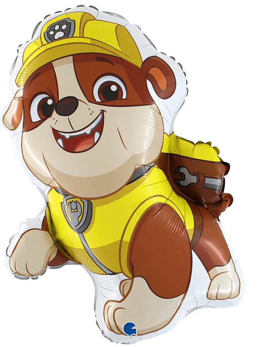 Licensed 29" Paw Patrol Rubble Foil Balloon – Party Decoration For Kids’ Birthday, Paw Patrol Theme