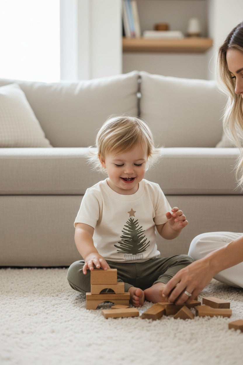 Holiday Tree Organic Kids T-shirt