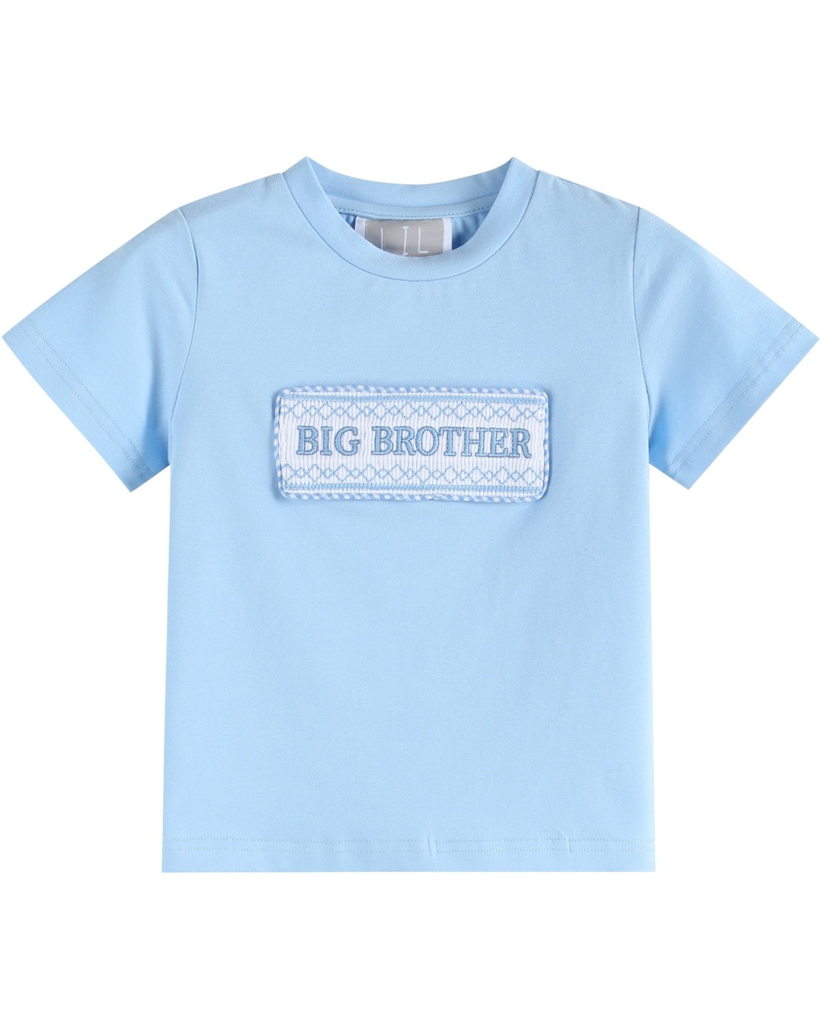 Light Blue Big Brother Smocked Shirt And Shorts Set
