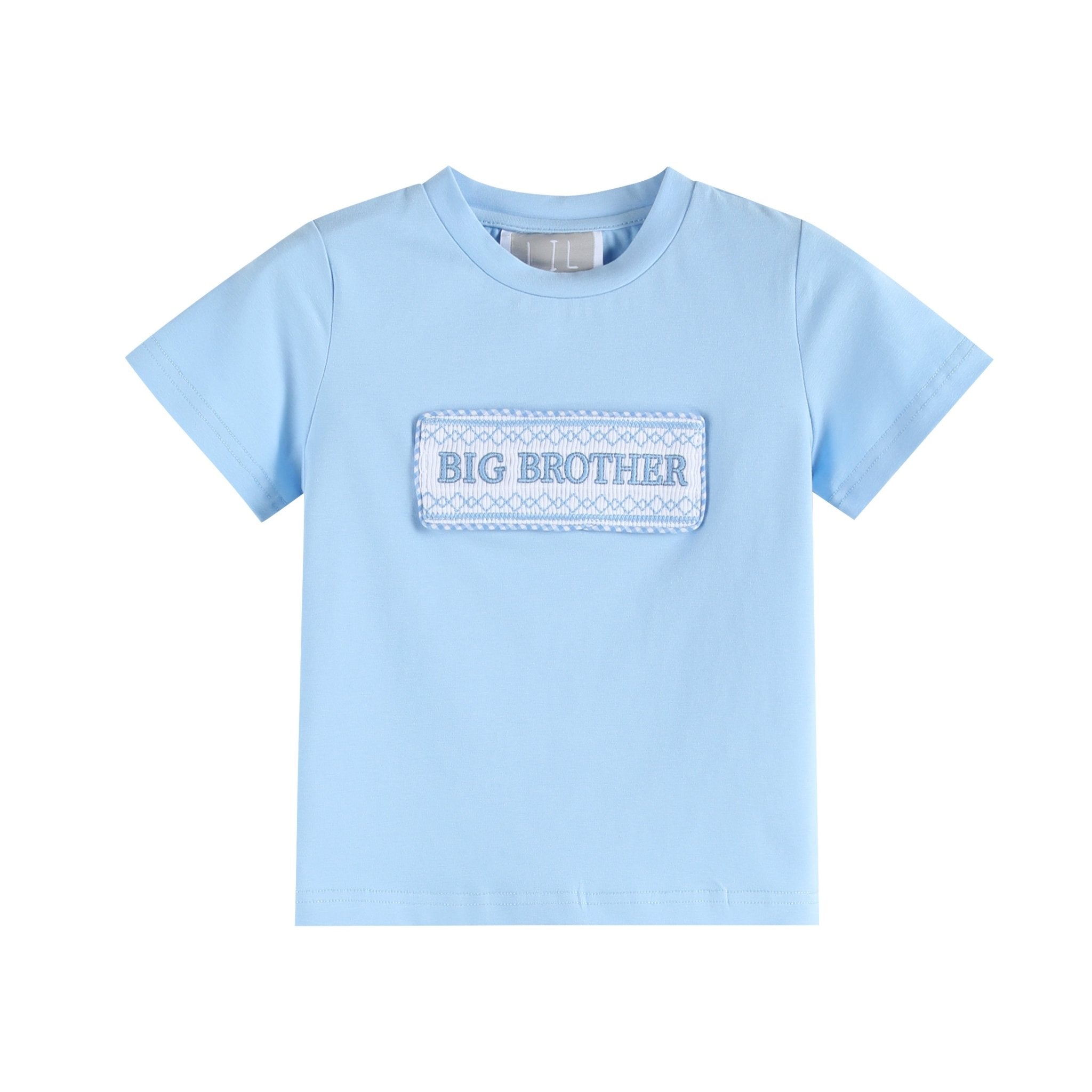 Light Blue Big Brother Smocked Shirt And Shorts Set