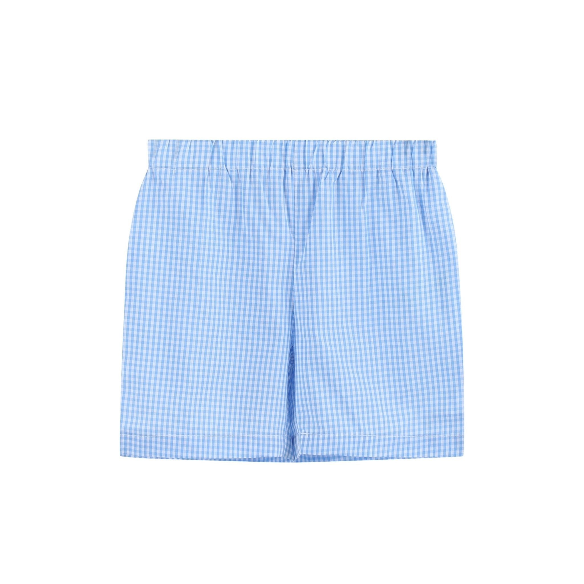 Light Blue Big Brother Smocked Shirt And Shorts Set