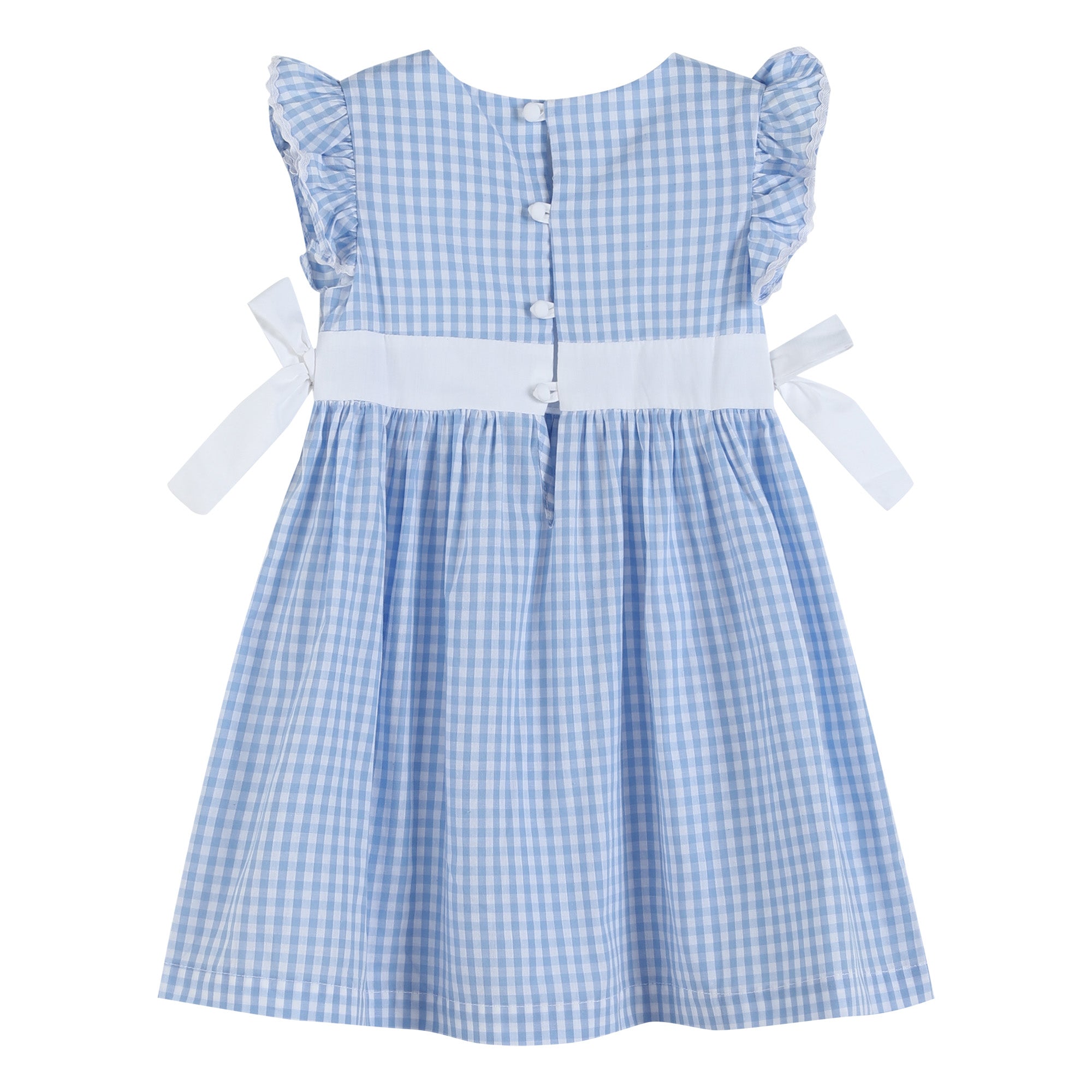 Light Blue Gingham A-line Dress