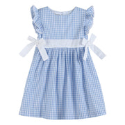 Light Blue Gingham A-line Dress