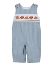 Light Blue Pinstripe Turkey Smocked Longalls