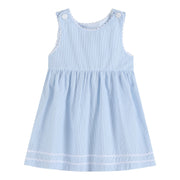 Light Blue Seersucker A-line Dress
