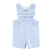 Light Blue Seersucker Lil Brother Smocked Jon Jons