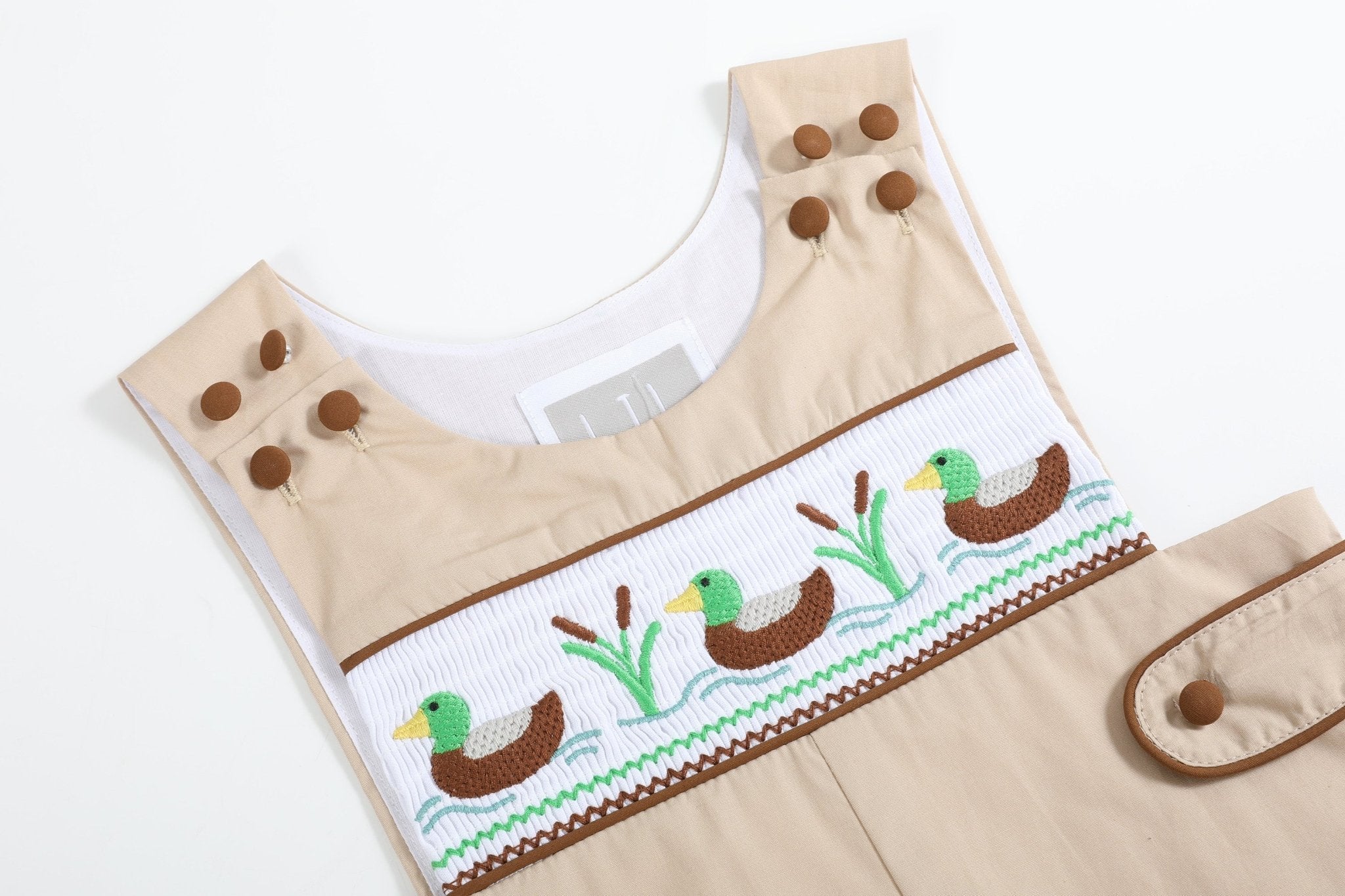 Light Brown Mallard Smocked Longalls