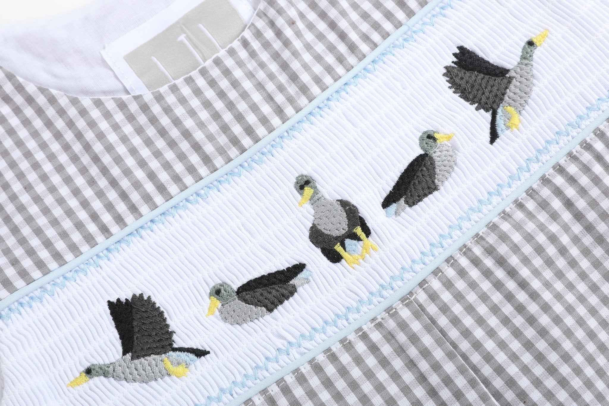 Light Gray Mallard Smocked Longalls