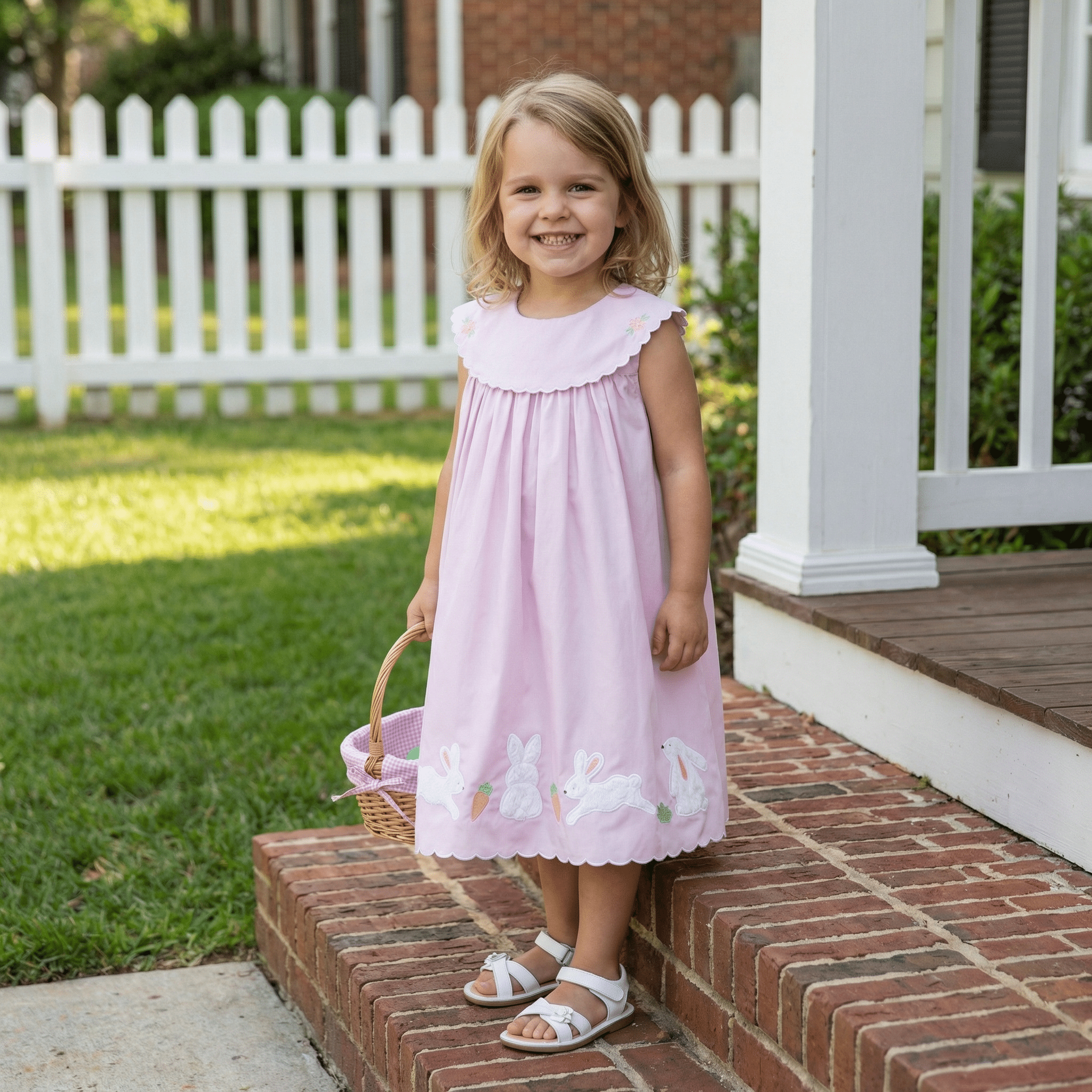 Light Purple Bunny And Flowers Dress