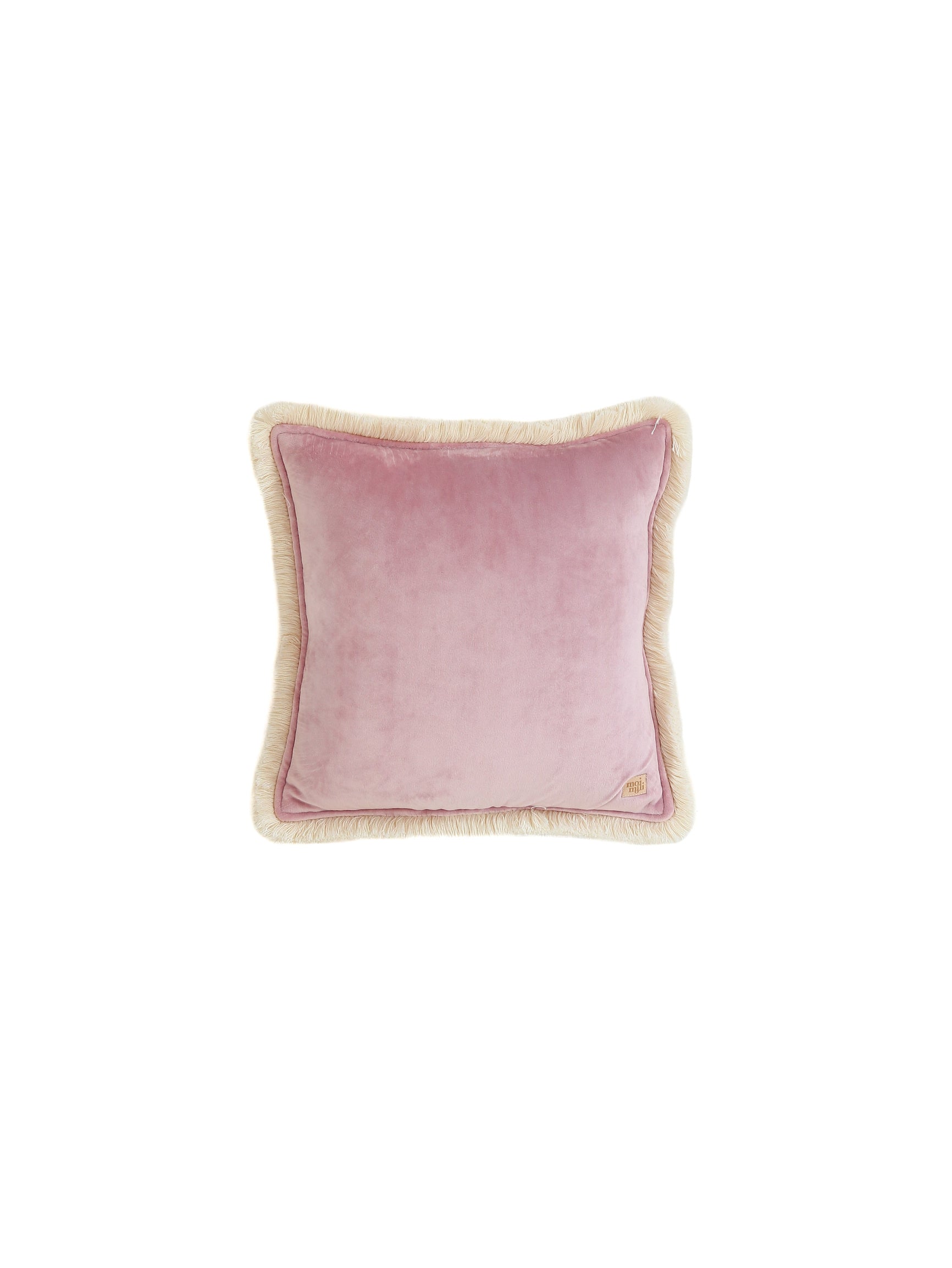 Soft Velvet Light Pink - Pillow With Fringe