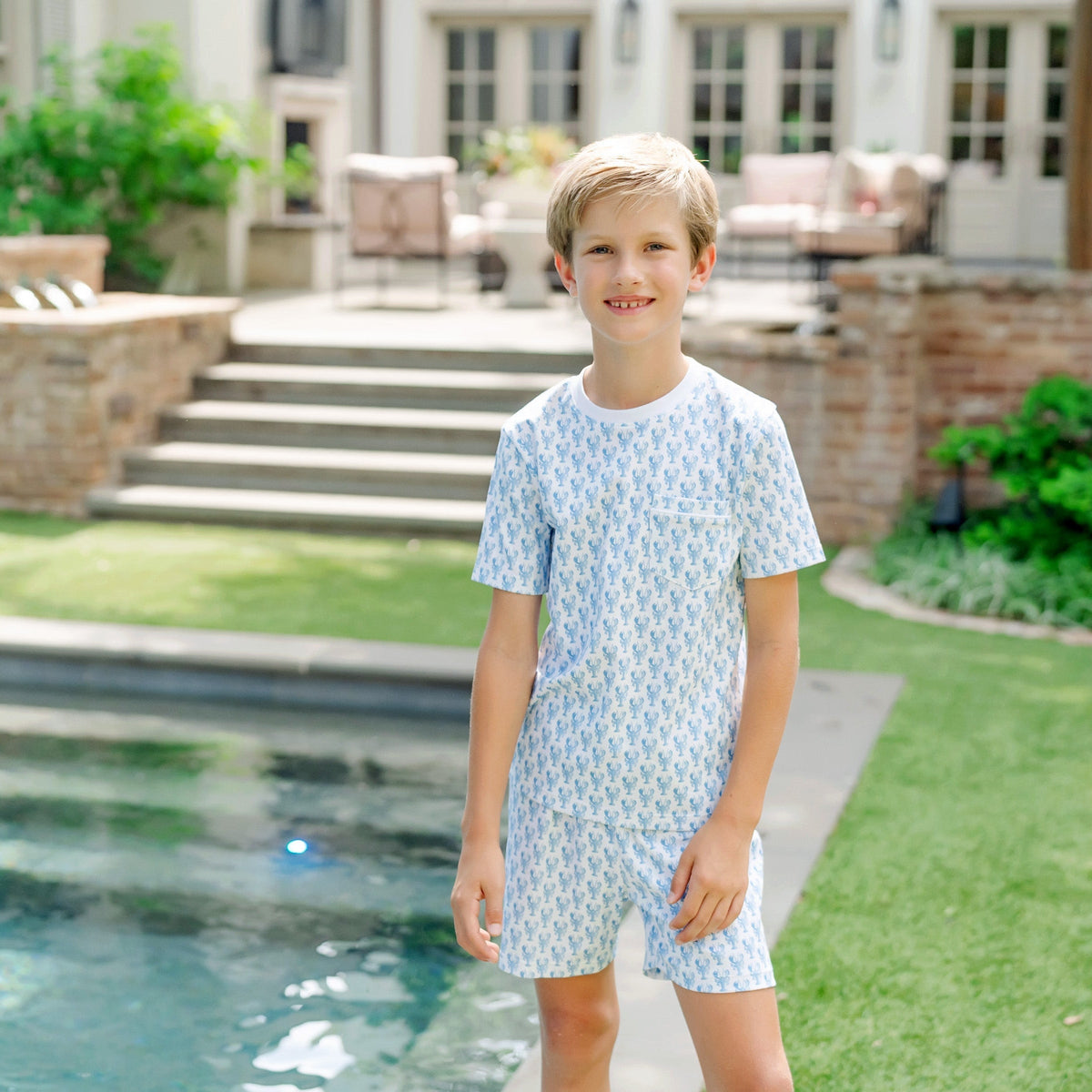Charles Boys' Short Set - Maine Lobsters