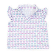 Ellie Girls' Sleeveless Performance Top By Lh Sport - Peace Love Butterflies Pink Multi