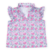 Ellie Girls' Sleeveless Performance Top By Lh Sport - Heirloom Floral