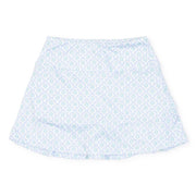 Margot Girls' Performance Skirt By Lh Sport - Trellis Bloom Blue