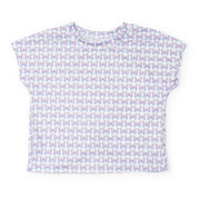 Sloane Girls' Short Sleeve Performance Top By Lh Sport - Peace Love Butterflies Pink Multi