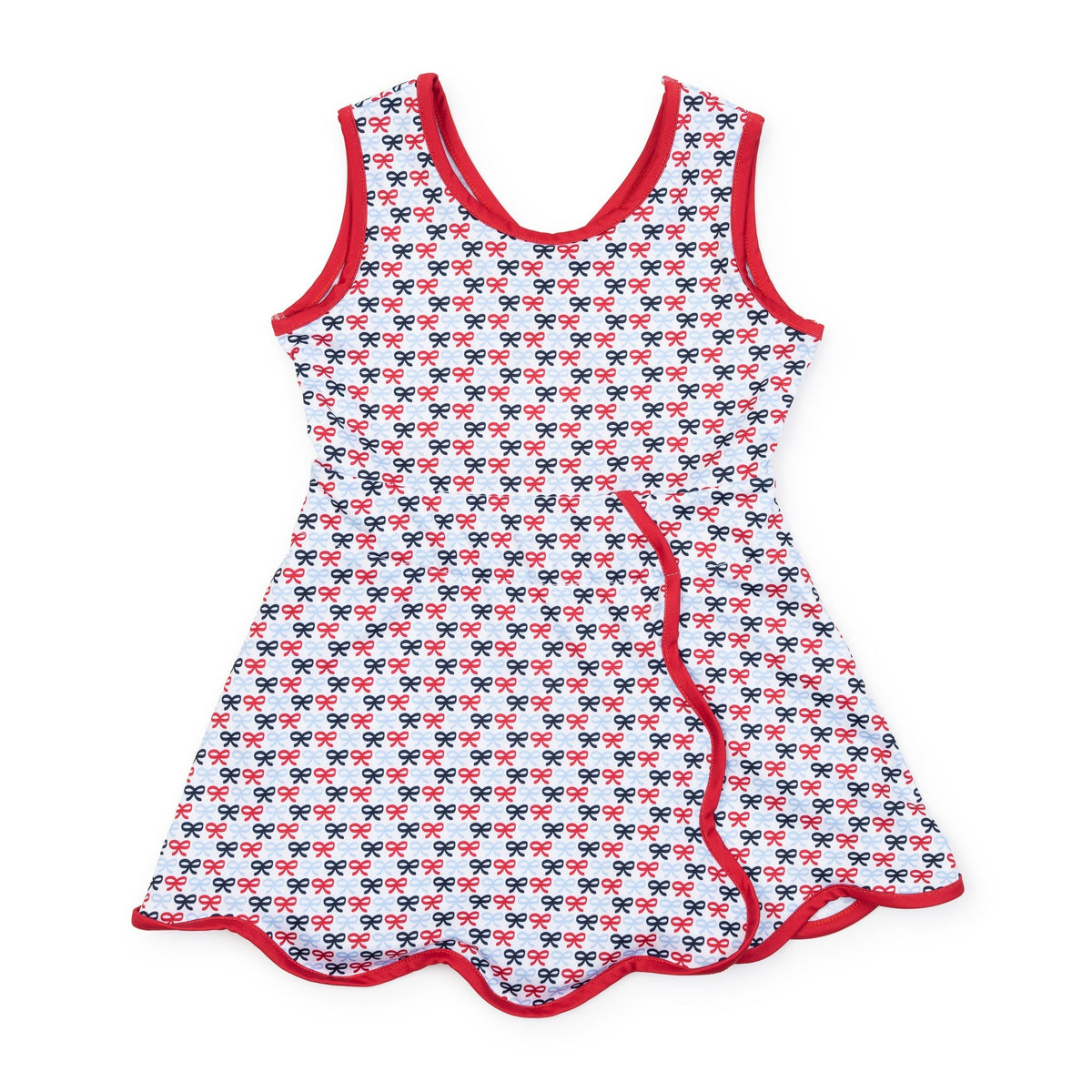 Taylor Girls' Performance Dress By Lh Sport - Put A Bow On It Patriotic