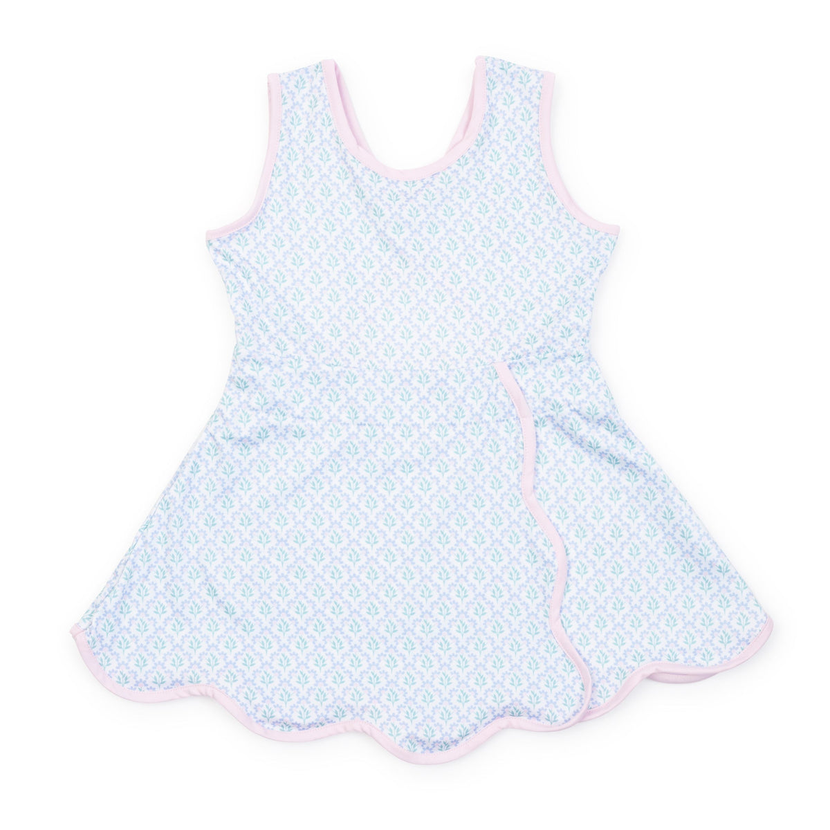 Taylor Girls' Performance Dress By Lh Sport - Trellis Bloom Blue