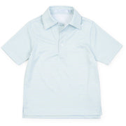 Will Boys' Performance Polo By Lh Sport - Club Stripe Blue Green