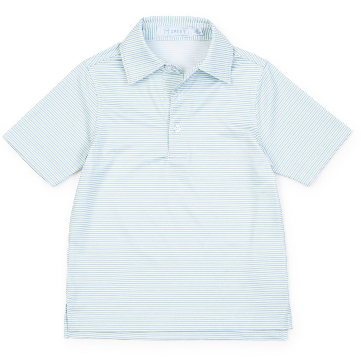Will Boys' Performance Polo By Lh Sport - Club Stripe Blue Green
