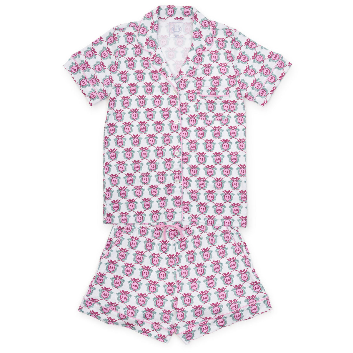 Claire Women's Pajama Short Set - Alpha Phi Crest
