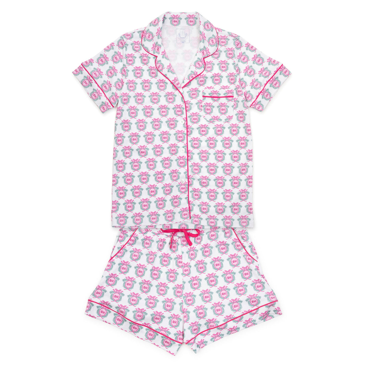Claire Women's Pajama Short Set - Phi Mu Crest
