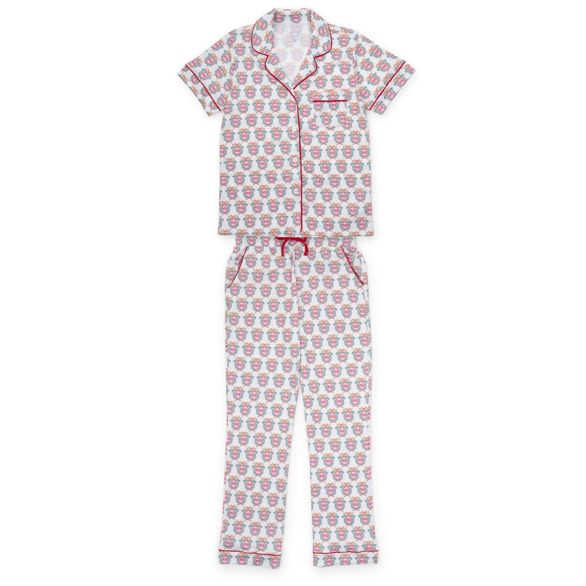 Laney Women's Pima Cotton Pajama Pant Set - Alpha Gamma Delta Crest