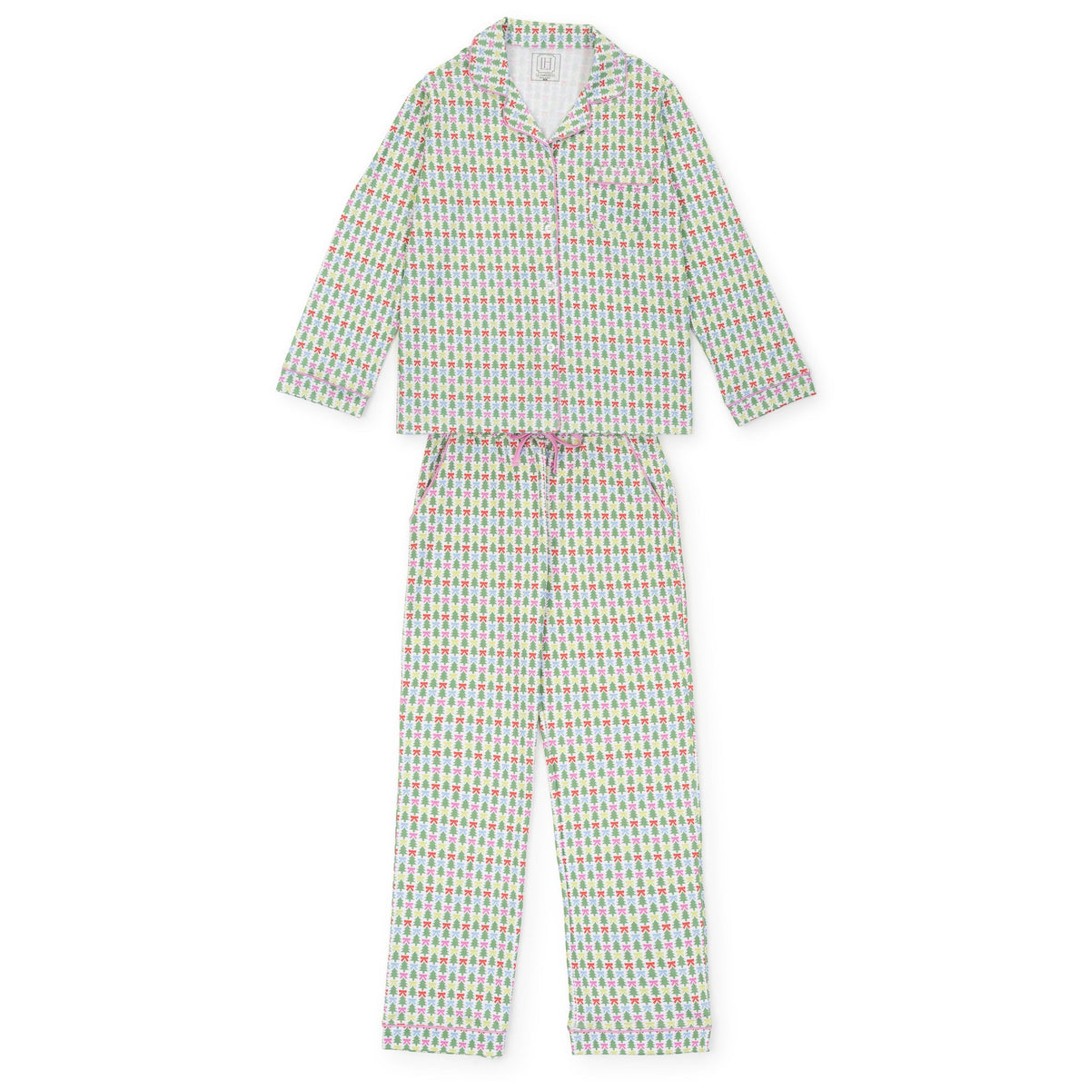 Alee Women's Long Sleeve Pant Set - Tree Topper Bows