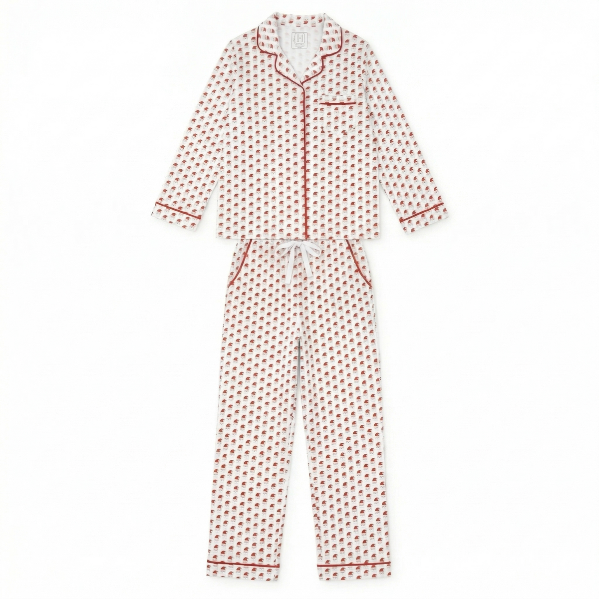 Alee Women's Long Sleeve Pant Set - Whimsical Santa