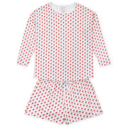 Anna Women's Longsleeve Top Short Set - Whimsical Santa
