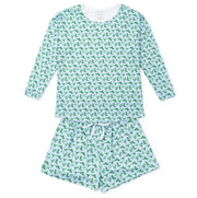 Anna Women's Longsleeve Short Set - Wild West Blue