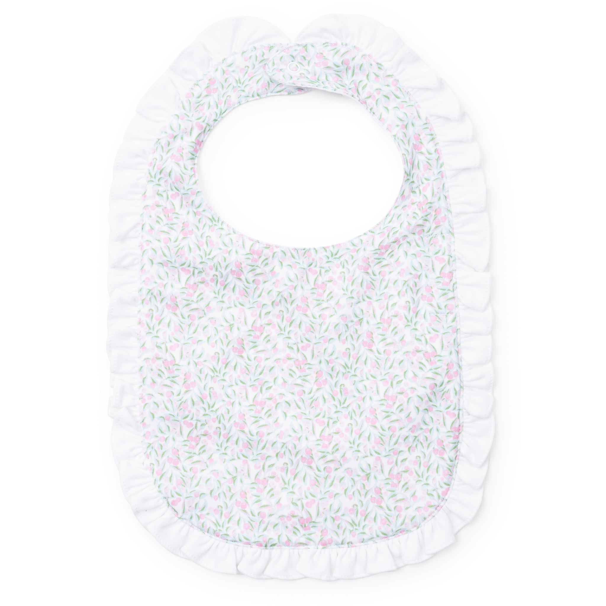 Ruffled Girls' Bib - Garden Soiree
